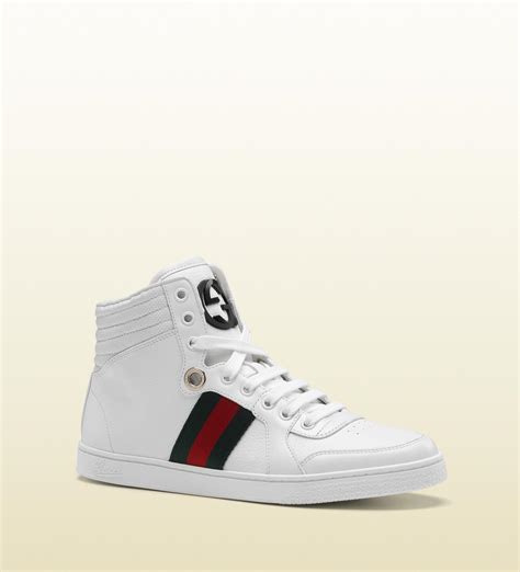 all white high tops gucci|gucci signature high top sneaker.